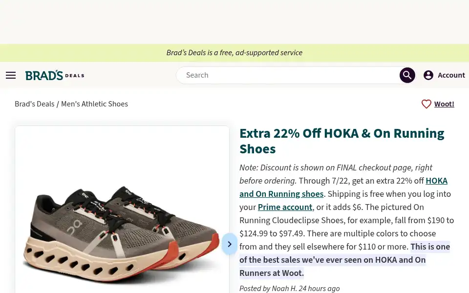 Screenshot of bradsdeals.com