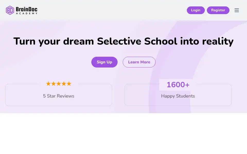 Screenshot of braindocacademy.com.au