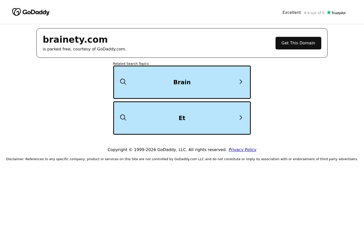 Screenshot of brainety.com
