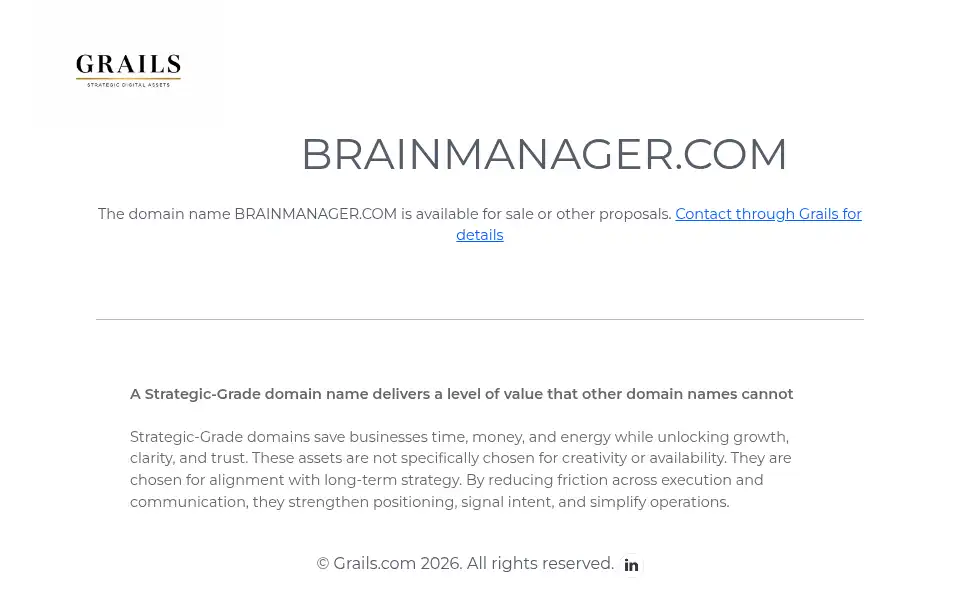 Screenshot of brainmanager.com