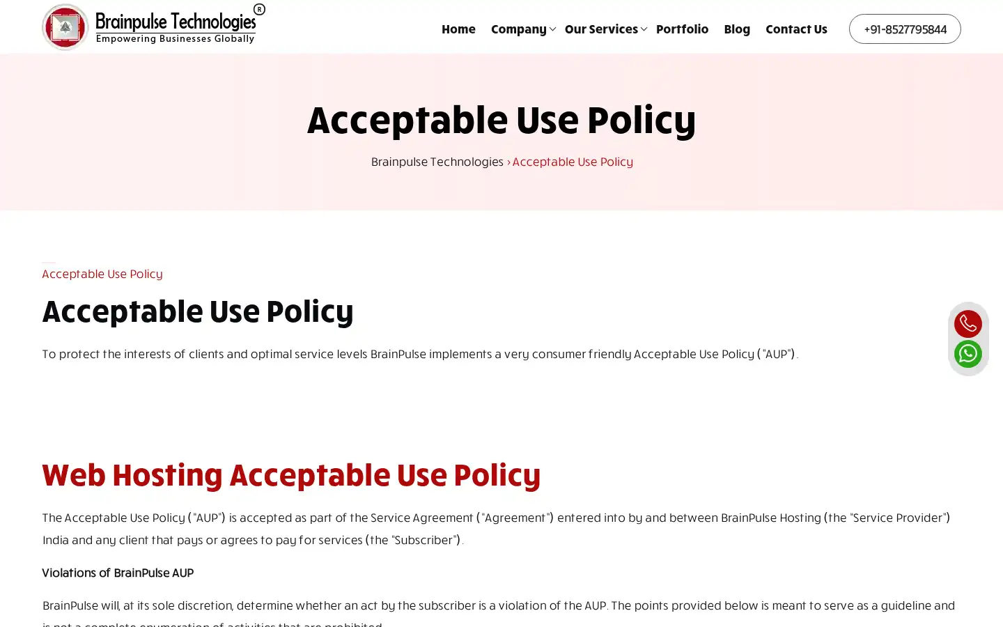 Screenshot of brainpulse.com