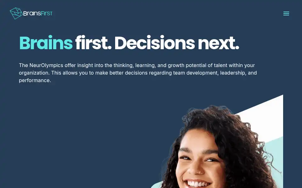 Screenshot of brainsfirst.com