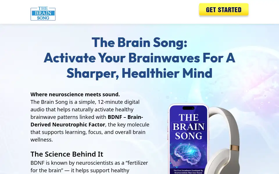 Screenshot of brainsongoriginal.com