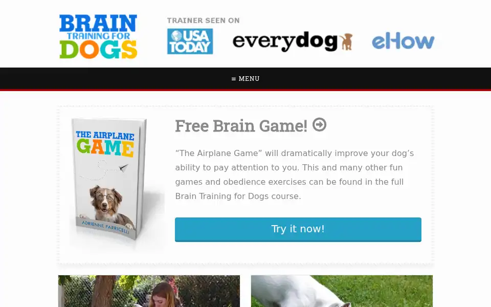 Screenshot of braintraining4dogs.com
