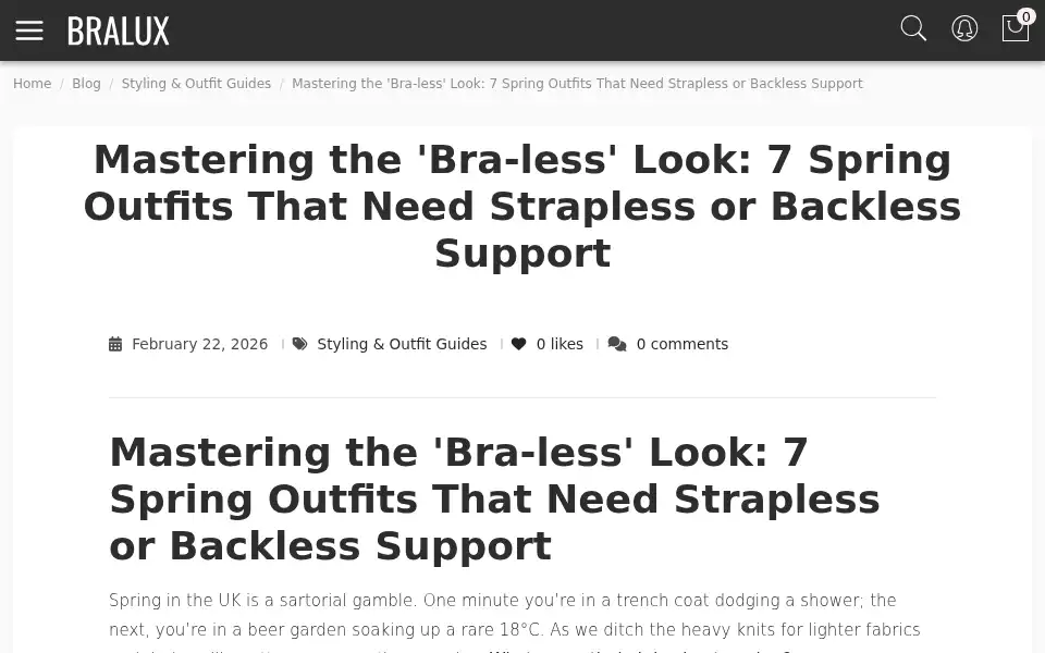 Screenshot of bralux.co.uk