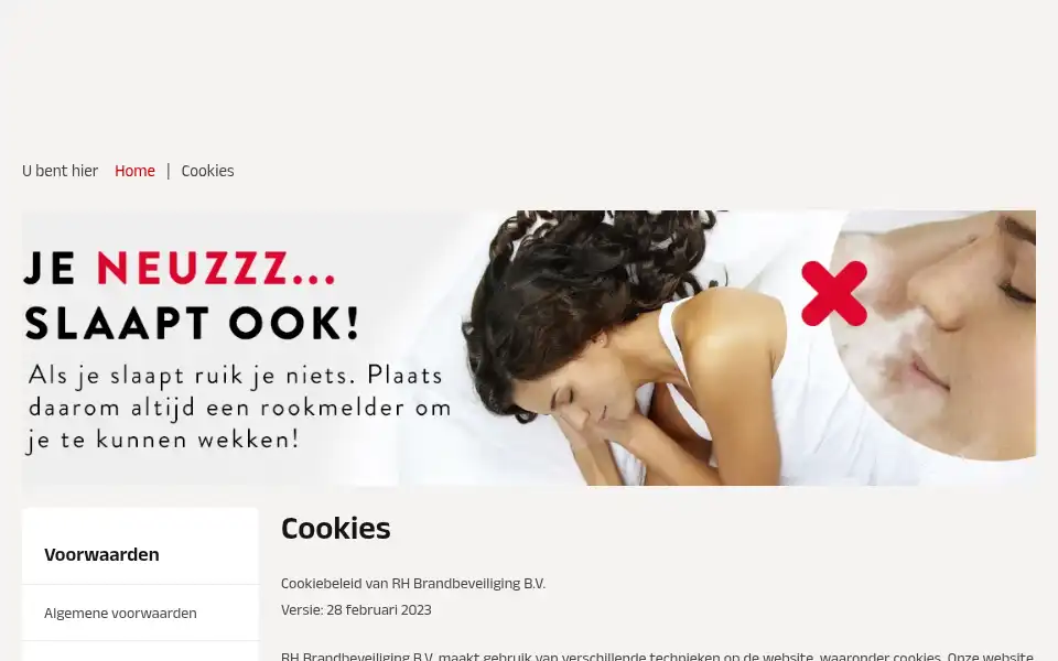 Screenshot of brandblussershop.nl