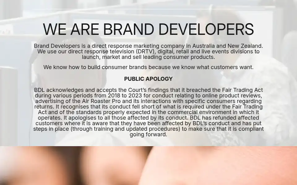 Screenshot of branddevelopers.co.nz