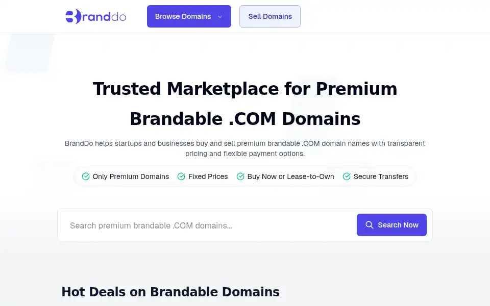 Screenshot of branddo.com