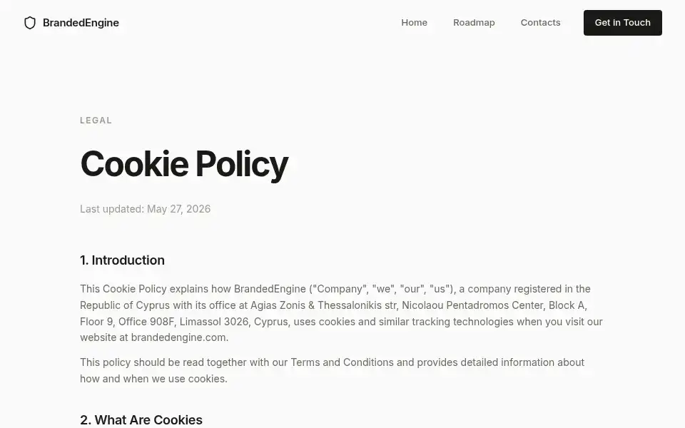 Screenshot of brandedengine.com
