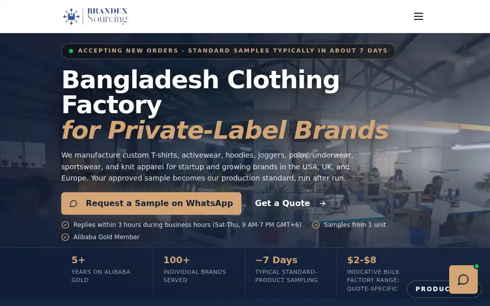 Screenshot of brandexsourcing.com