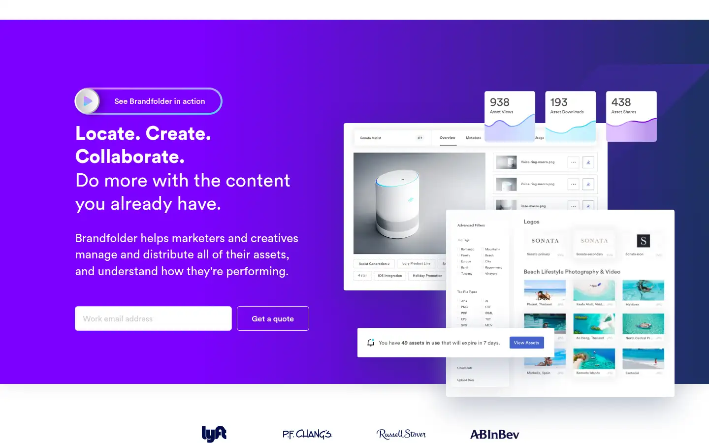 Screenshot of brandfolder.com