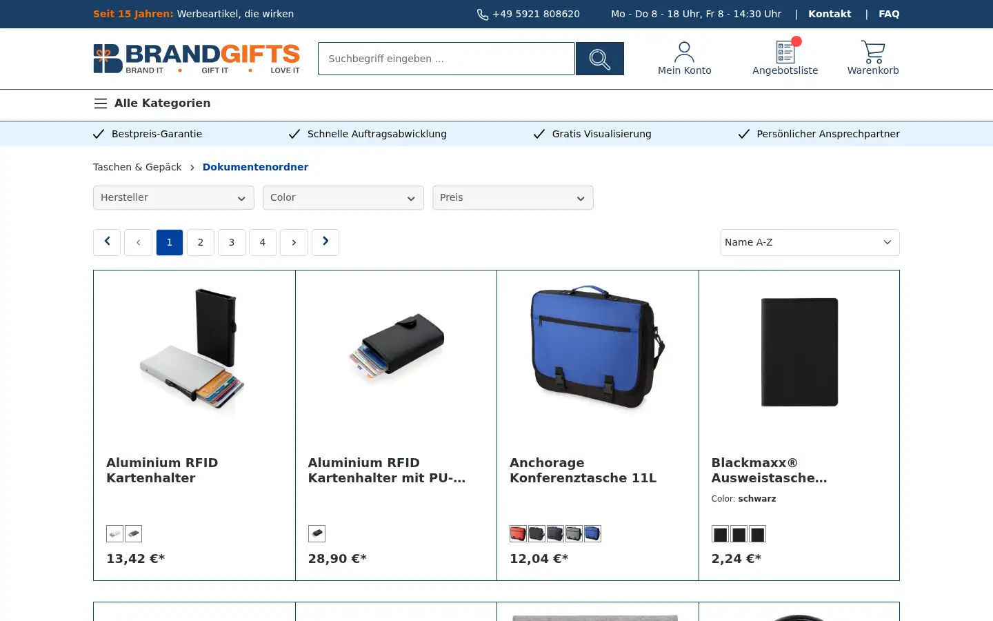 Screenshot of brandgifts.de