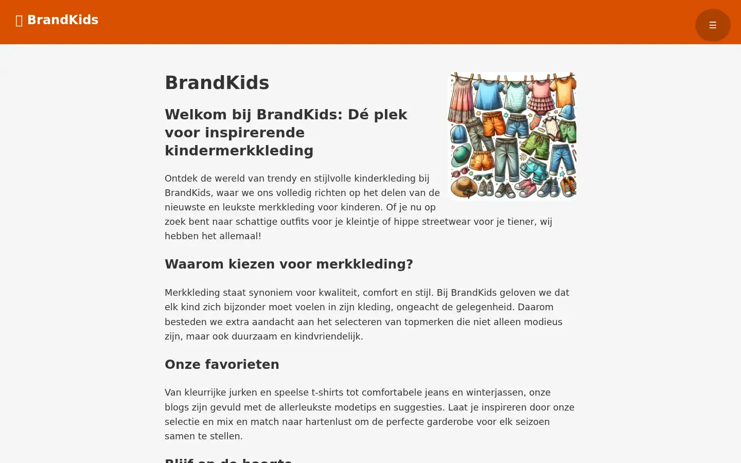 Screenshot of brandkids.nl