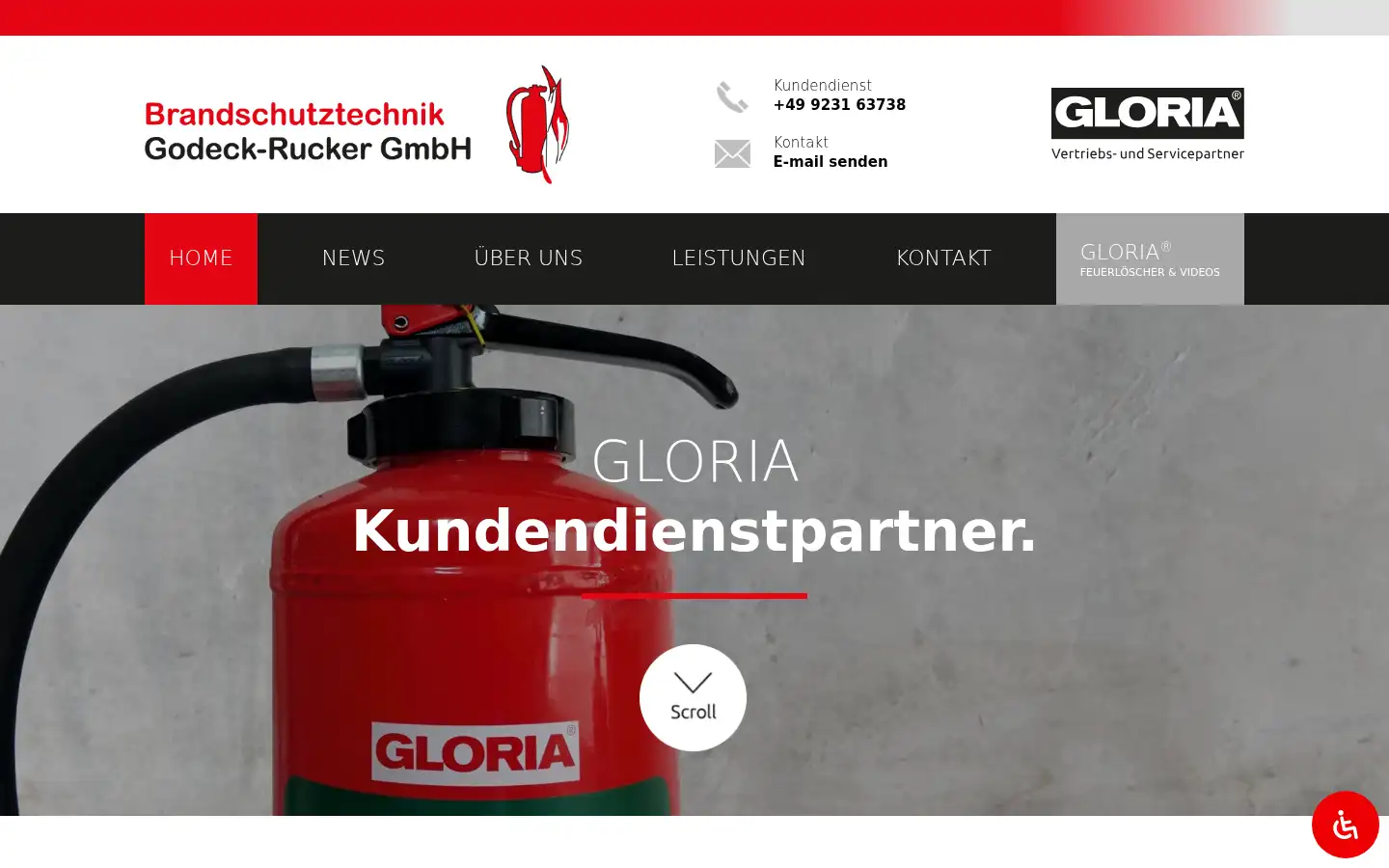 Screenshot of brandschutztechnik-godeck-rucker.de