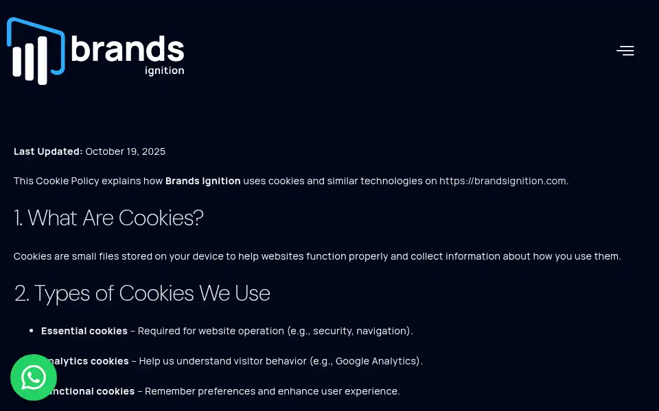 Screenshot of brandsignition.com
