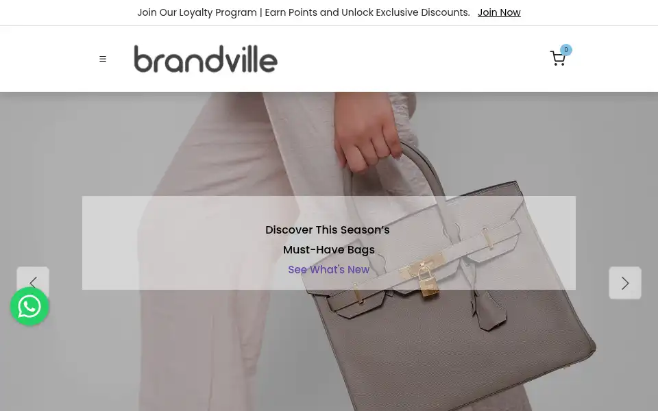 Screenshot of brandvilleshop.com