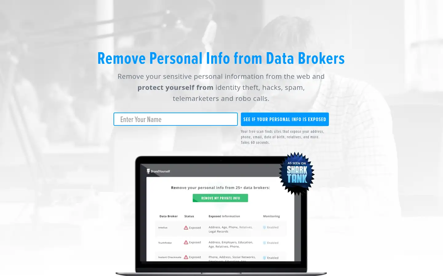 Screenshot of brandyourself.com
