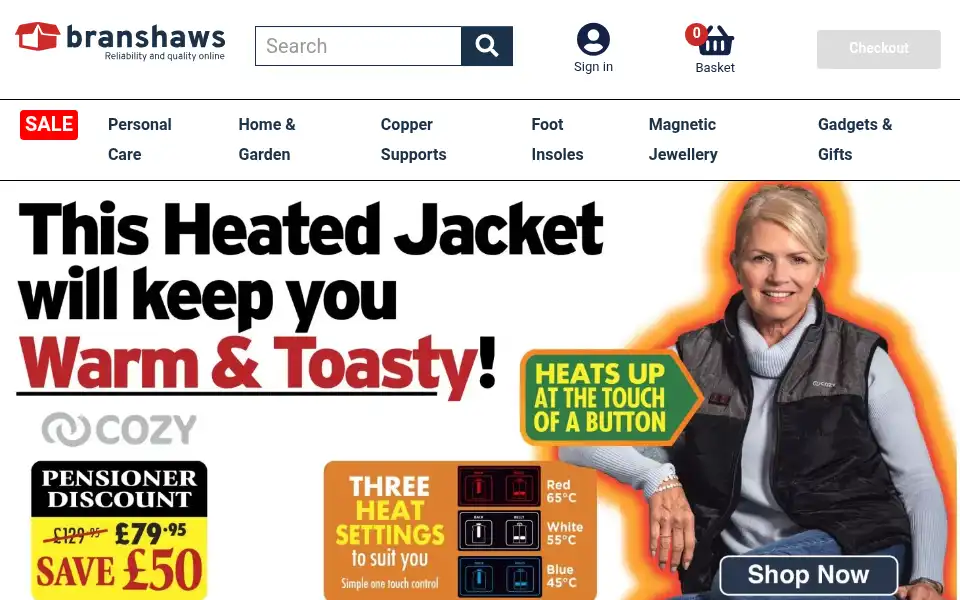 Screenshot of branshaws.co.uk