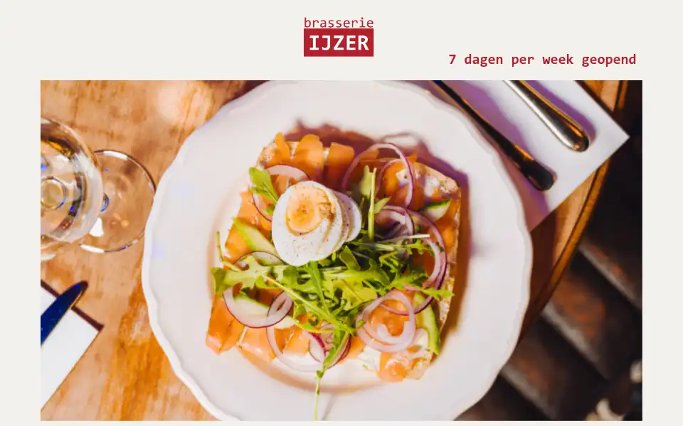 Screenshot of brasserieijzer.nl