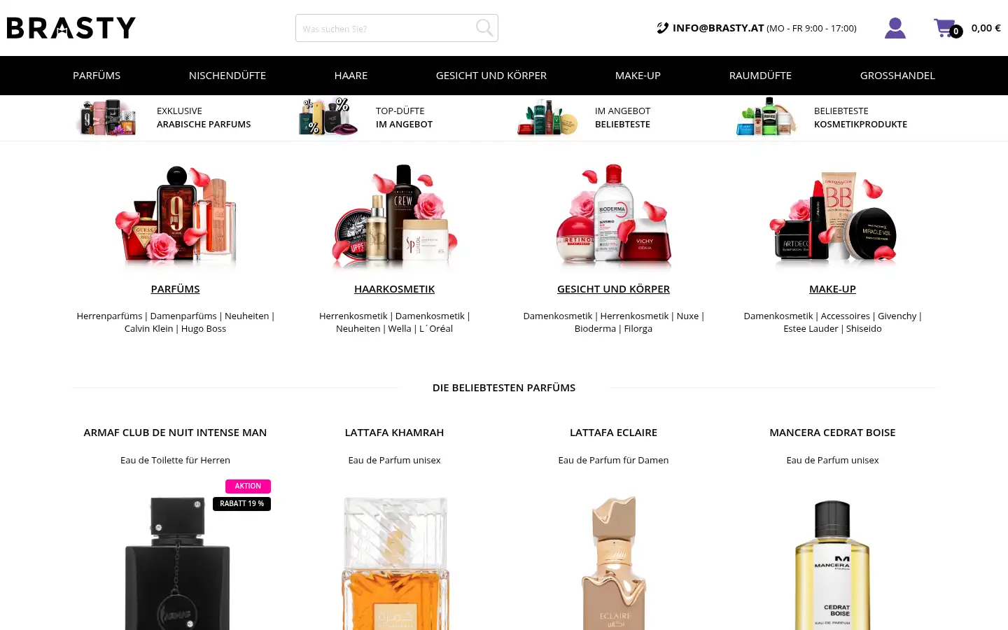 Screenshot of brasty.at