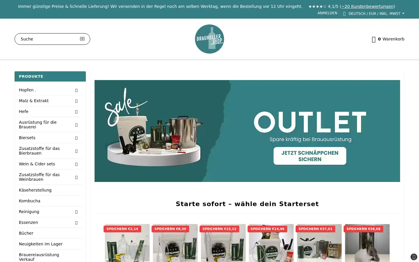 Screenshot of braukellershop.de