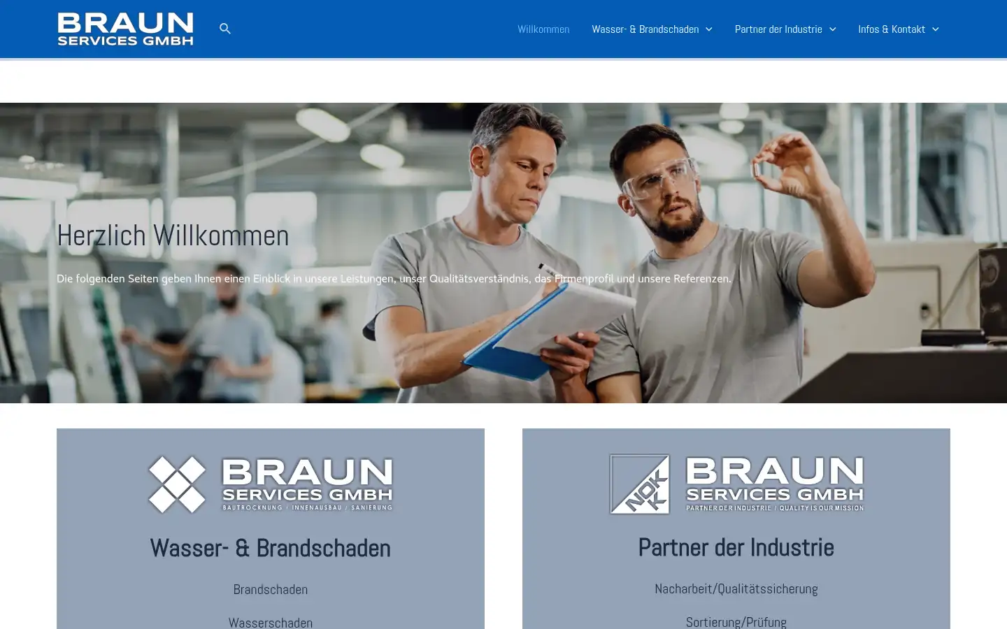 Screenshot of braunservices.de