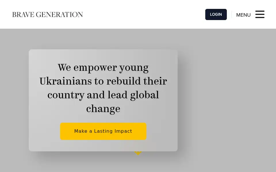Screenshot of bravegeneration.org