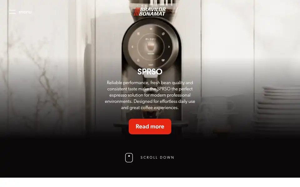 Screenshot of bravilor.com