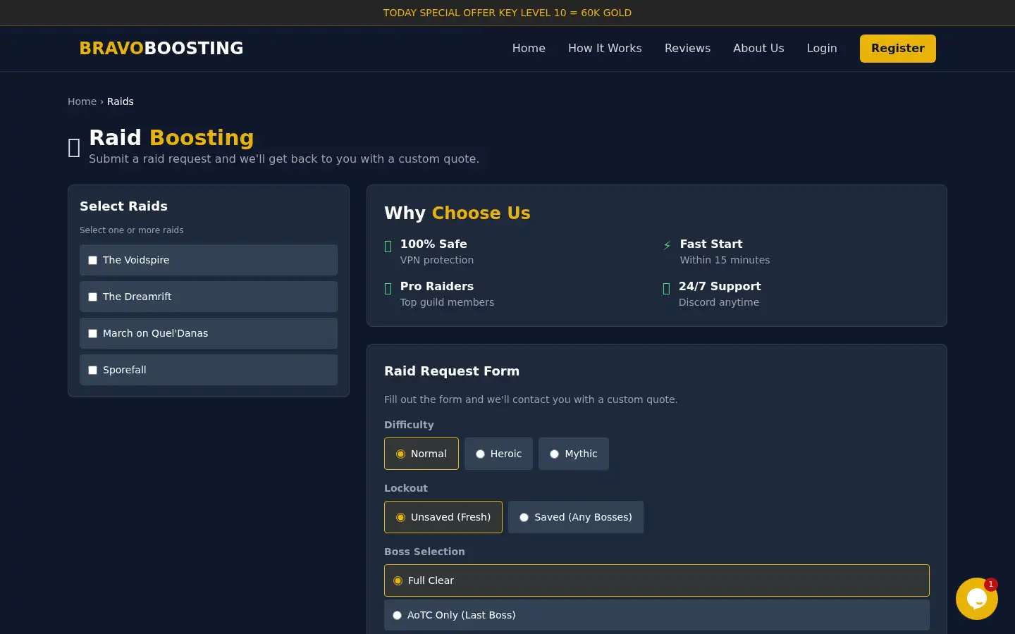 Screenshot of bravoboosting.com