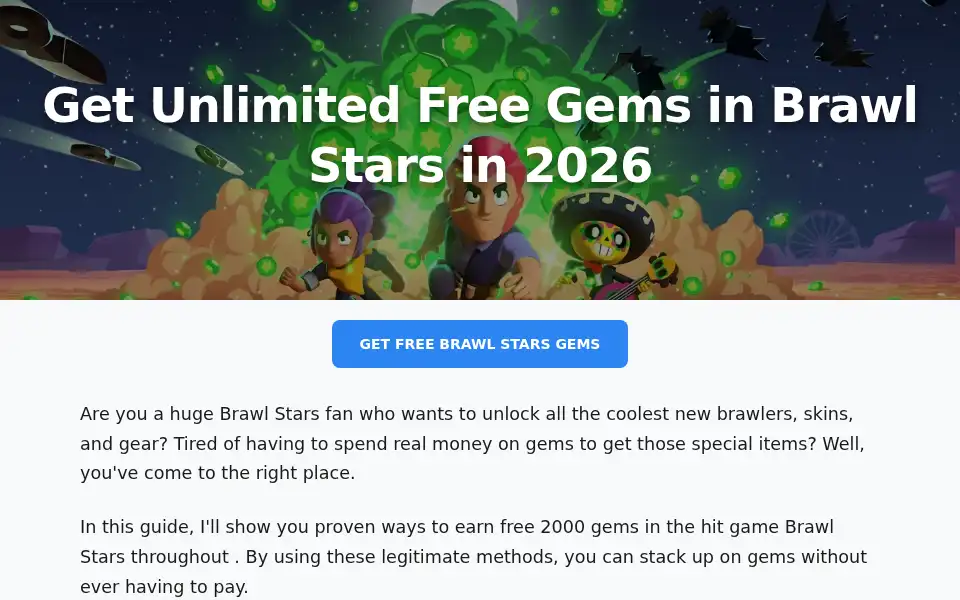 Screenshot of brawlergems.com