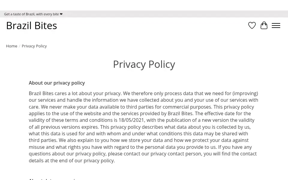 Screenshot of brazilbites.nl