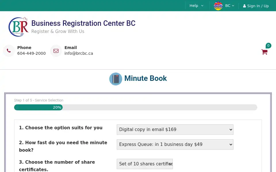 Screenshot of brcbc.ca