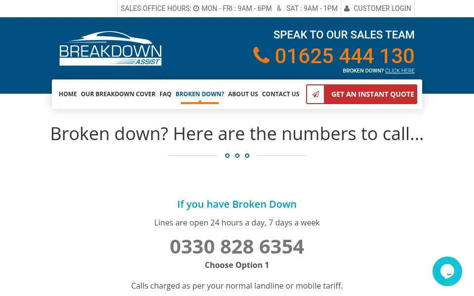 Screenshot of breakdownassist.co.uk