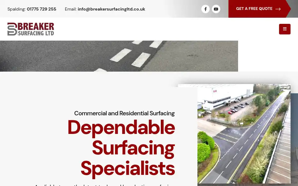 Screenshot of breakersurfacingltd.co.uk