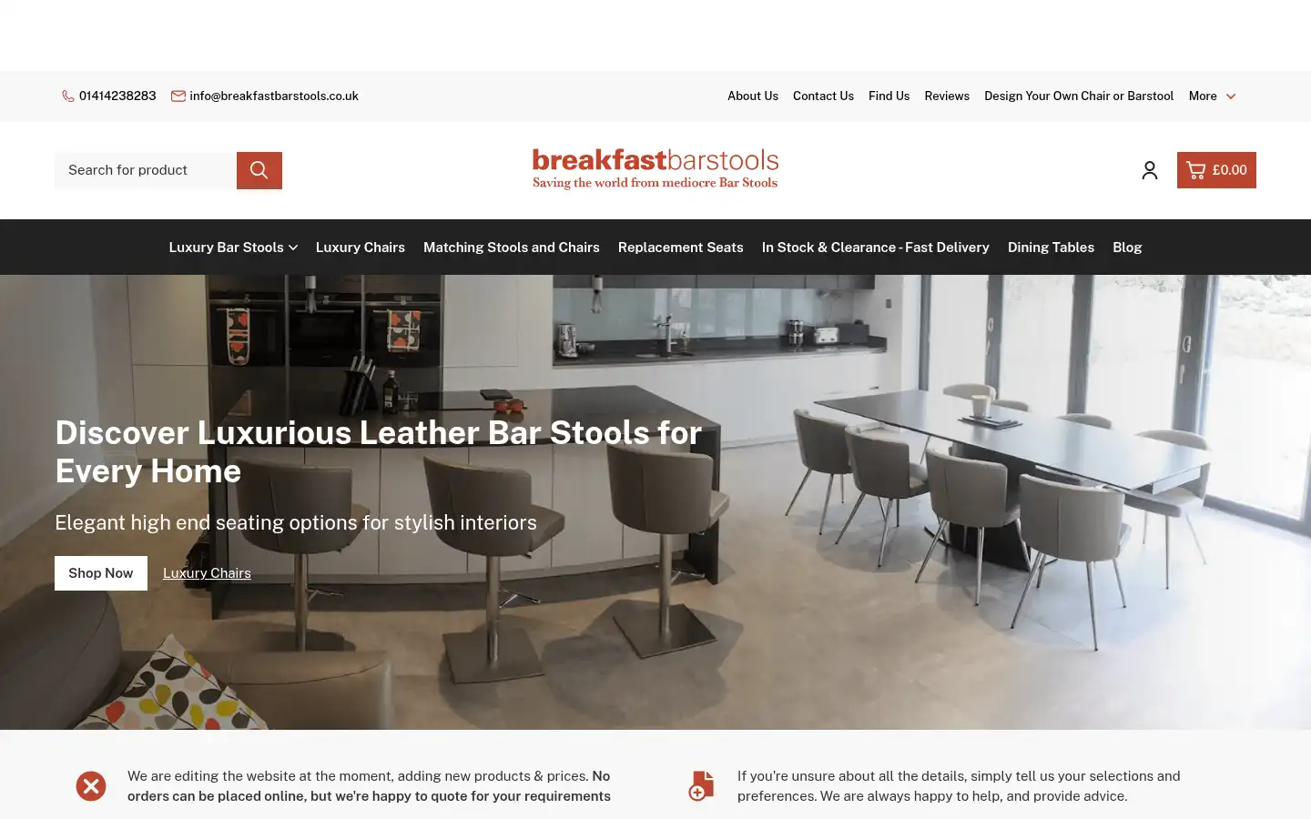Screenshot of breakfastbarstools.co.uk