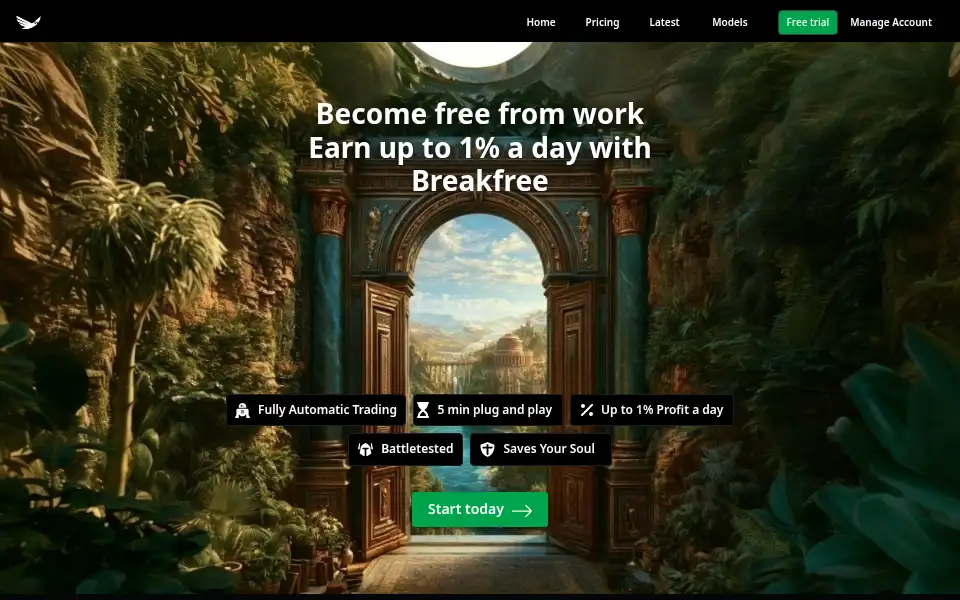Screenshot of breakfreetrading.com