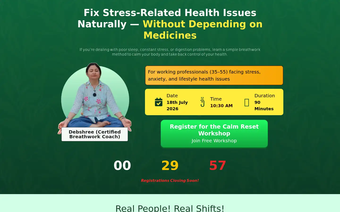 Screenshot of breathewithdebbie.com
