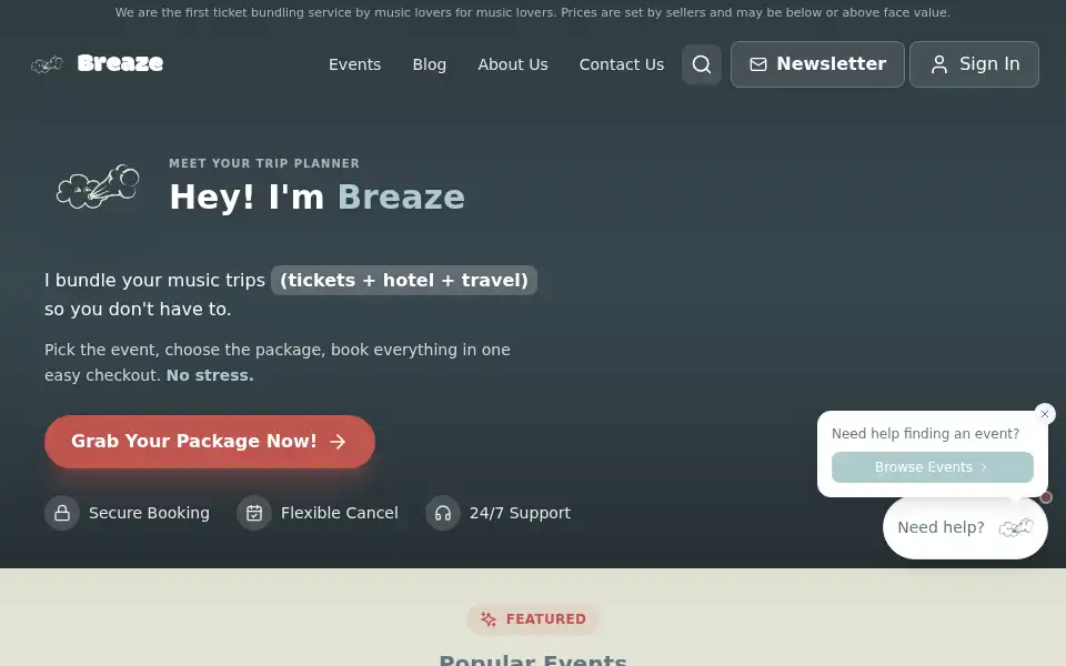 Screenshot of breaze.uk