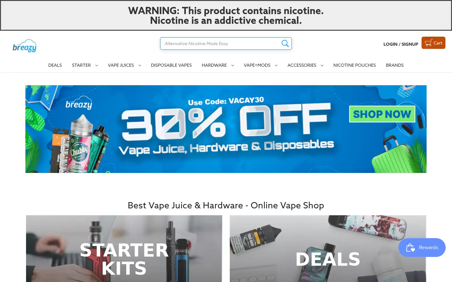 Screenshot of breazy.com