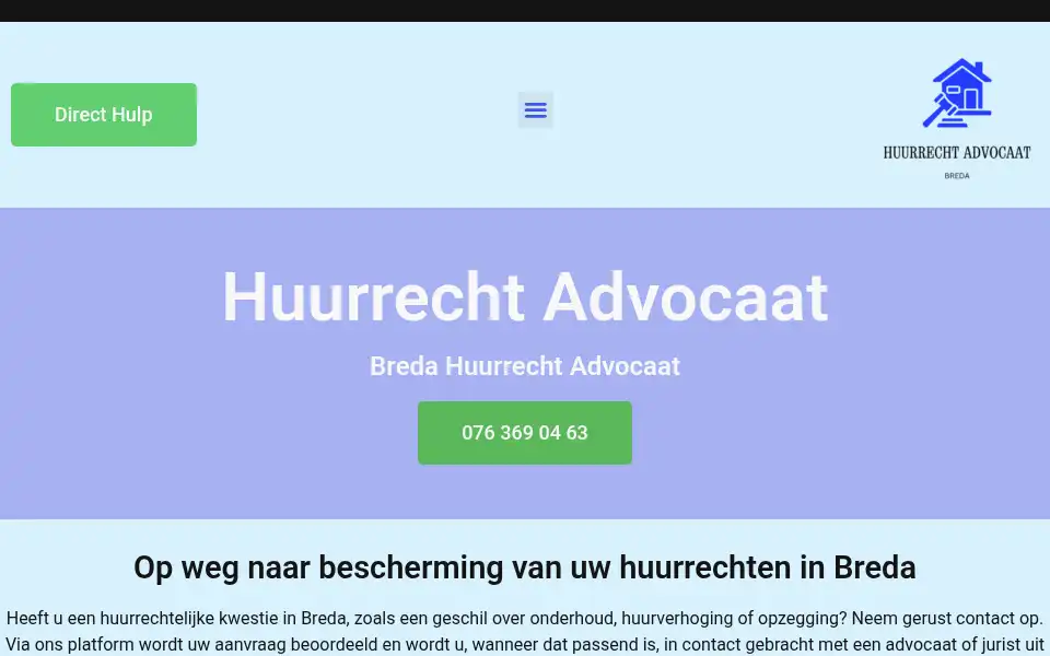 Screenshot of bredahuurrechtadvocaat.com