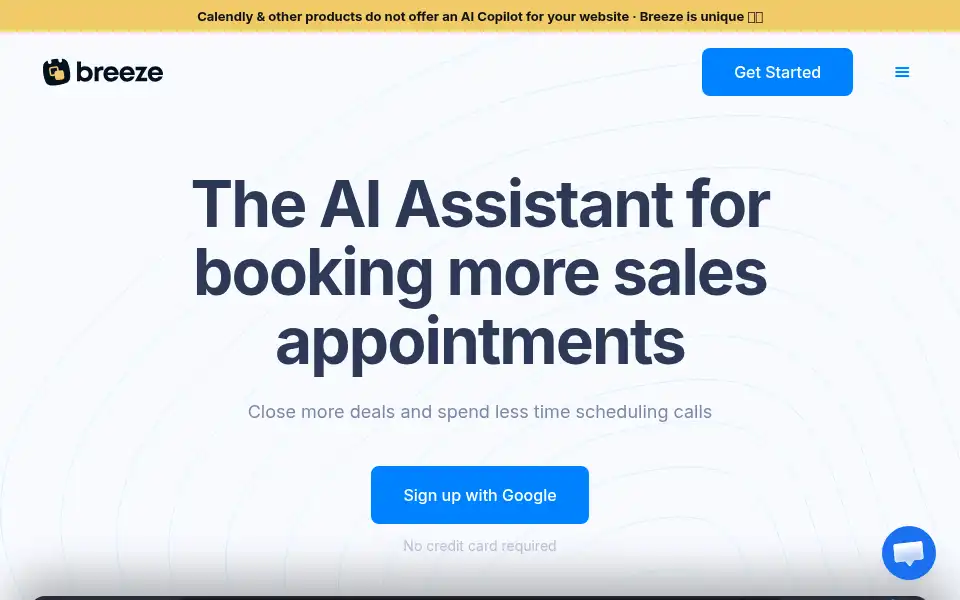 Screenshot of breezecal.com