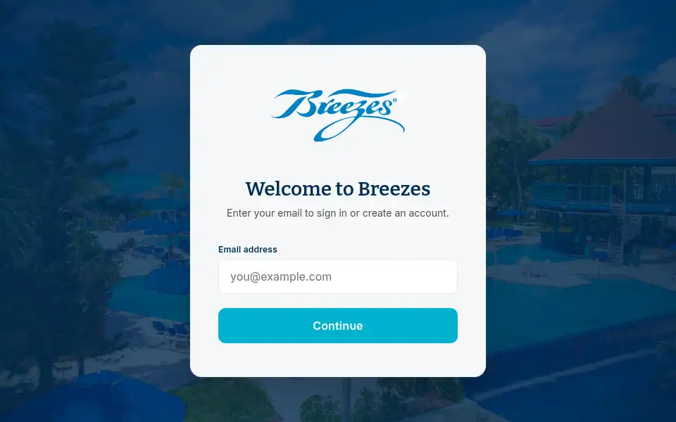 Screenshot of breezes.com