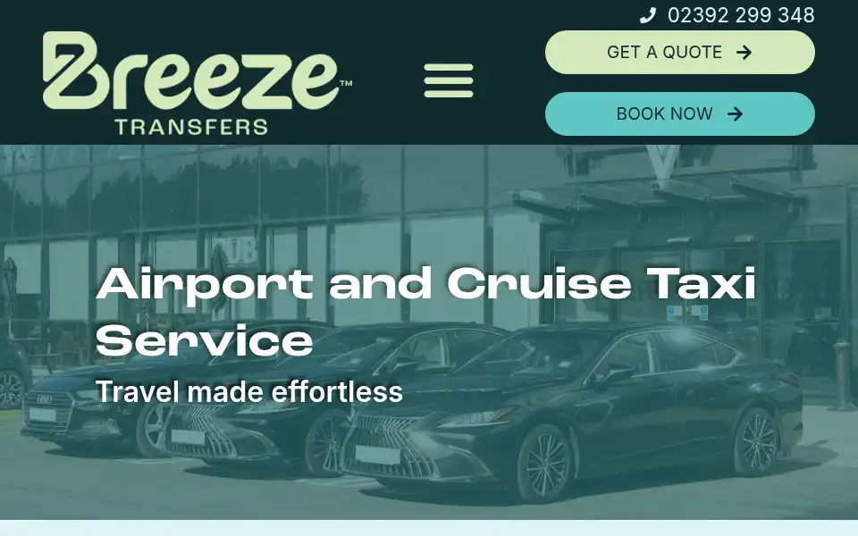 Screenshot of breezetransfers.com