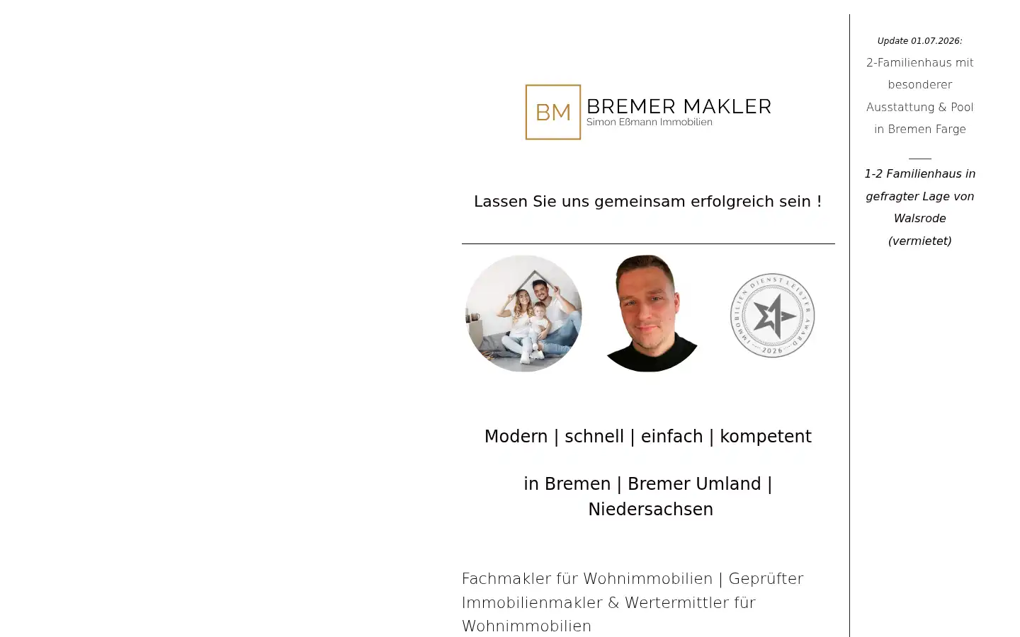 Screenshot of bremer-makler.com