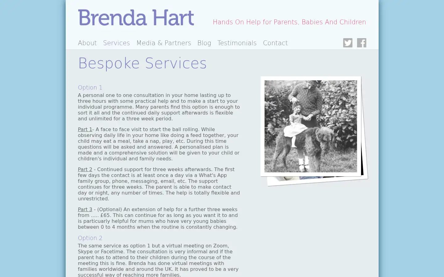 Screenshot of brendathenanny.co.uk