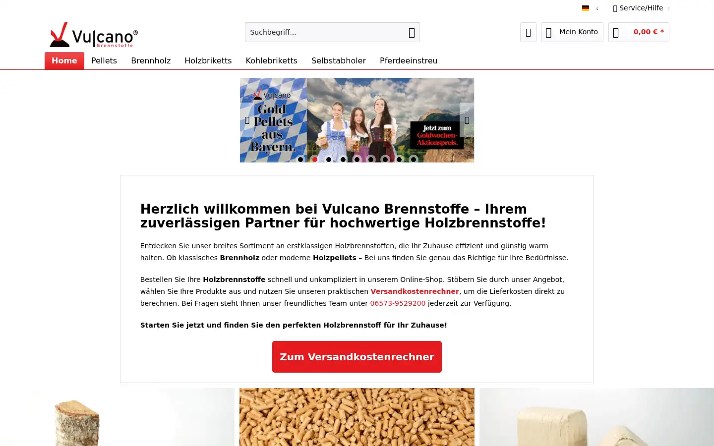Screenshot of brennstoffe-vulcano.de