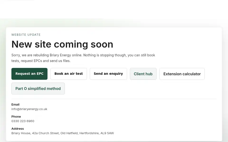 Screenshot of briaryenergy.co.uk