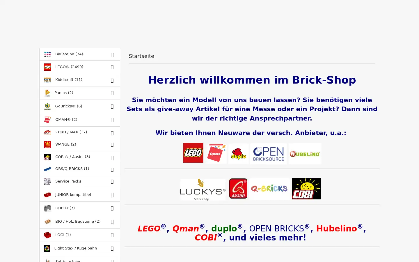 Screenshot of brick-shop.de