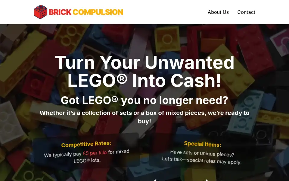 Screenshot of brickcompulsion.co.uk