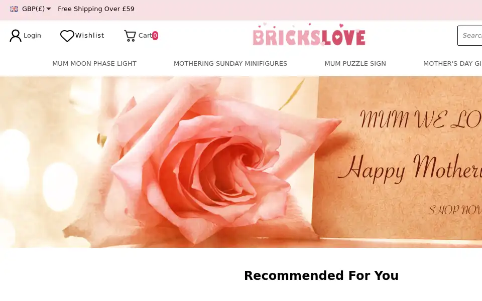 Screenshot of brickslove.co.uk